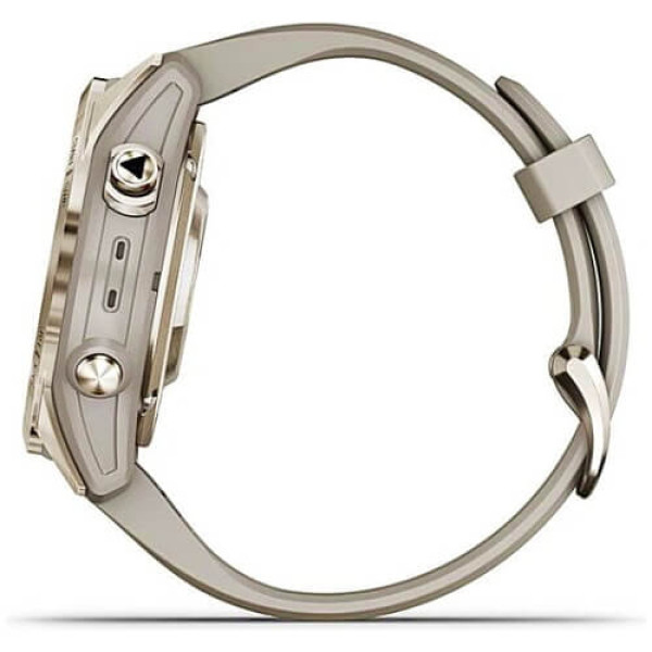 Смарт-часы Garmin Fenix 7S Pro Sapphire Solar Soft Gold with Light Sand Band (010-02776-14/15) ГАРАНТИЯ 12 мес.