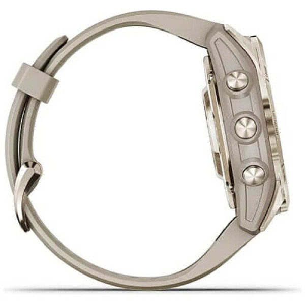 Смарт-часы Garmin Fenix 7S Pro Sapphire Solar Soft Gold with Light Sand Band (010-02776-14/15) ГАРАНТИЯ 12 мес.