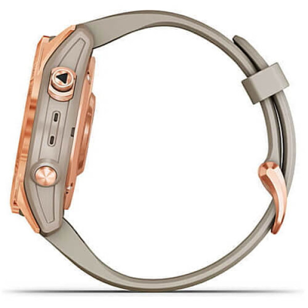 Смарт-часы Garmin Fenix 7S Solar Rose Gold with Light Sand Band (010-02539-10/11) ГАРАНТИЯ 12 мес.
