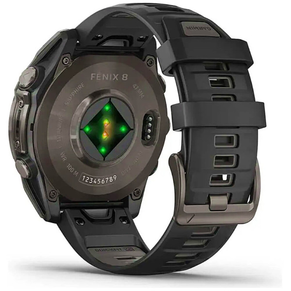 Смарт-часы Garmin Fenix 8 47mm AMOLED S Carbon Gray DLC Titanium w. Black/Pebble Gray S. Band (010-02904-20/21) ГАРАНТИЯ 12 мес.