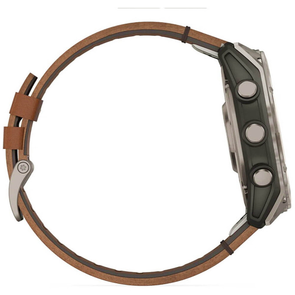 Смарт-часы Garmin Fenix 8 51mm AMOLED Sapphire Carbon grey DLC w. Chestnut Leather Band (010-02905-40) ГАРАНТИЯ 3 мес.