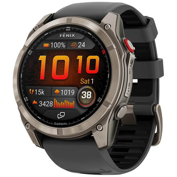 Смарт-часы Garmin Fenix 8 Pro 51 mm AMOLED Titanium with Graphite/Black Silicone Band (010-03199-10/11) ГАРАНТИЯ 12 мес.