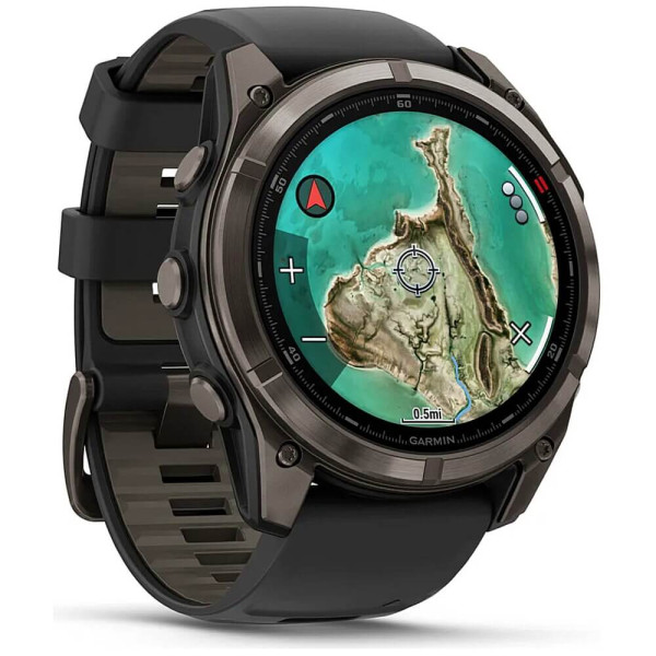 Смарт-часы Garmin Fenix 8 Pro 51 mm MicroLED Carbon Gray Titanium with Black/Pebble Gray (010-03380-00/01/05) ГАРАНТИЯ 3 мес.