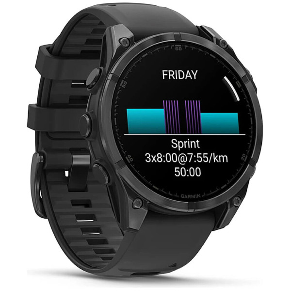 Смарт-часы Garmin Fenix 8 51mm AMOLED Slate Gray with Black Silicone Band (010-02905-00) (Уценка)
