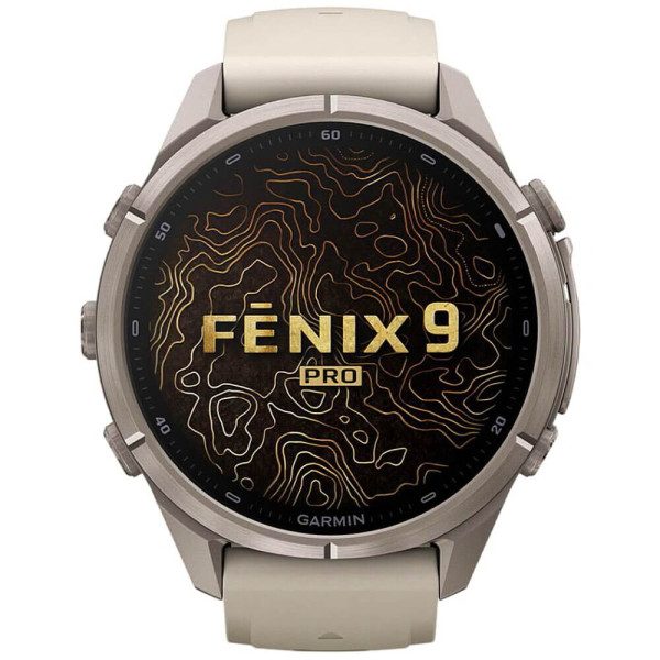 Смарт-часы Garmin Fenix 9 Pro inReach 43mm Titanium with Fog Gray/Dark Sandstone Silicone Band (010-04335-80/81) ГАРАНТИЯ 3 мес.