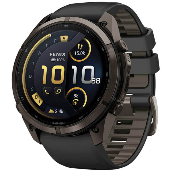 Смарт-часы Garmin Fenix 9 Pro inReach 47mm Carbon Gray DLC Titanium w. Black/Pebble Gray Silicone B. (010-04336-10/11) ГАРАНТИЯ 3 мес.