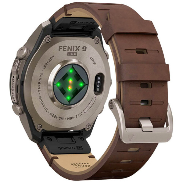 Смарт-часы Garmin Fenix 9 Pro inReach 47mm Titanium with Walnut Leather Band (010-04336-40/41) ГАРАНТИЯ 3 мес.