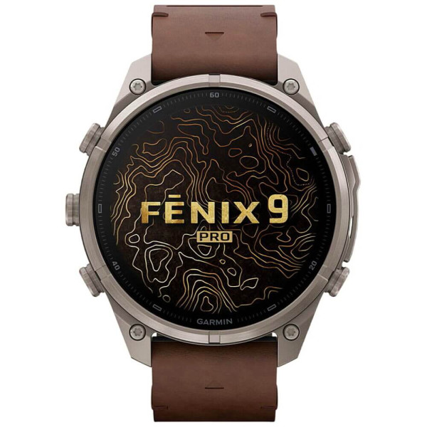 Смарт-часы Garmin Fenix 9 Pro inReach 47mm Titanium with Walnut Leather Band (010-04336-40/41) ГАРАНТИЯ 3 мес.