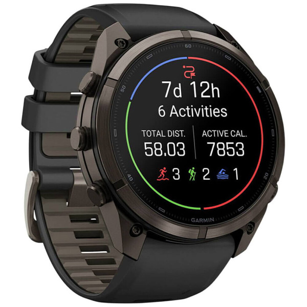 Смарт-часы Garmin Fenix 9 Pro inReach 47mm Carbon Gray DLC Titanium w. Black/Pebble Gray Silicone B. (010-04336-10/11) ГАРАНТИЯ 3 мес.