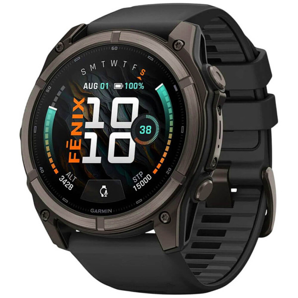 Смарт-часы Garmin Fenix 9 51mm Carbon Gray DLC Titanium with Black Silicone Band (010-04763-10/11) ГАРАНТИЯ 3 мес.