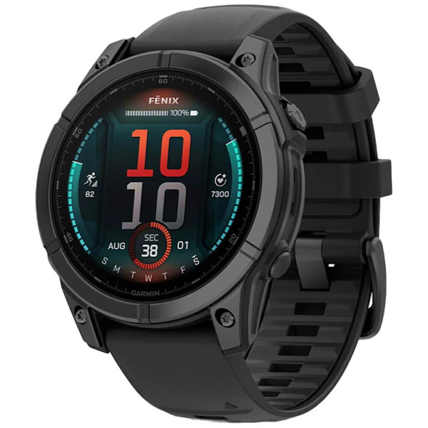 Смарт-часы Garmin Fenix E 47mm AMOLED Slate Gray Steel with Black Silicone Band (010-03025-03/01) ГАРАНТИЯ 3 мес.