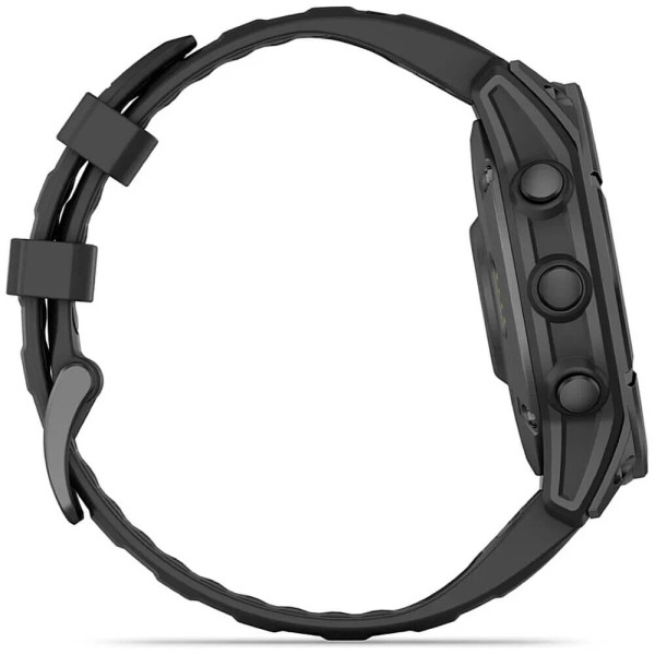 Смарт-часы Garmin Fenix E 47mm AMOLED Slate Gray Steel with Black Silicone Band (010-03025-03/01) ГАРАНТИЯ 3 мес.