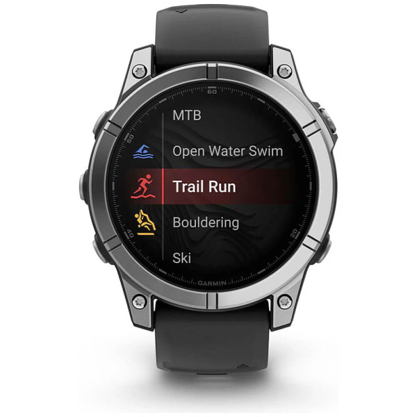 Смарт-часы Garmin Fenix E 47mm AMOLED Stainless Steel with Black Silicone Band (010-03025-02/00) ГАРАНТИЯ 3 мес.