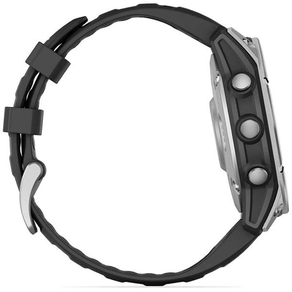 Смарт-часы Garmin Fenix E 47mm AMOLED Stainless Steel with Black Silicone Band (010-03025-02/00) ГАРАНТИЯ 12 мес.