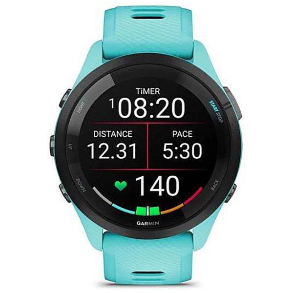 Смарт-часы Garmin Forerunner 265 Black Bezel w. Aqua Case and Aqua/Black Silicone Band (010-02810-02/12/52) ГАРАНТИЯ 3 мес.