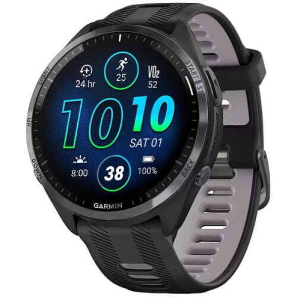 Смарт-часы Garmin Forerunner 965 Carbon Gray Titanium Bezel w. Blk Case Blk/Powder Gray S. Band (010-02809-00/10/80) ГАРАНТИЯ 3 мес.