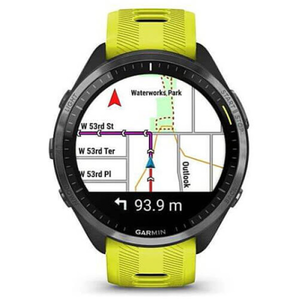 Смарт-часы Garmin Forerunner 965 Carbon Gray Titanium Bezel with Black and Amp Yell/Black S. Band (010-02809-02/12) ГАРАНТИЯ 12 мес.