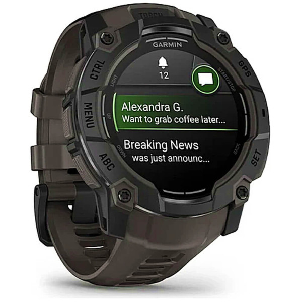 Смарт-часы Garmin Instinct 3 45mm AMOLED Black with Charcoal Band (010-02936-00) ГАРАНТИЯ 3 мес.