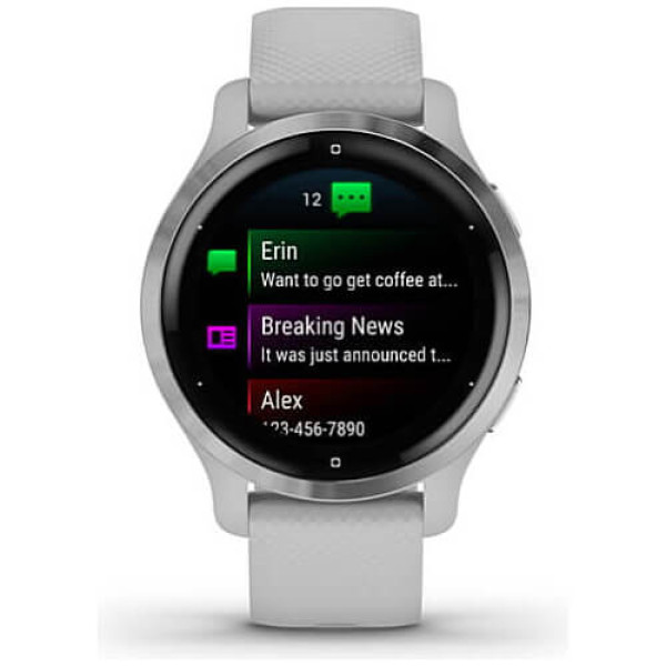 Смарт-часы Garmin Venu 2S Silver Stainless Steel Bezel with Mist Gray Case and Silicone Band (010-02429-12) ГАРАНТИЯ 12 мес.