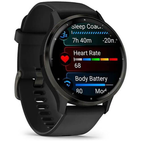 Смарт-часы Garmin Venu 3 Slate S. Steel Bezel w. Black Case and S. Band (010-02784-01) ГАРАНТИЯ 12 мес.