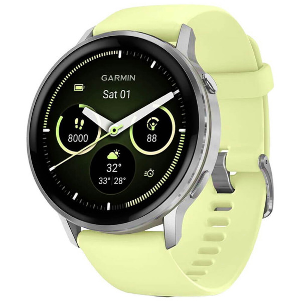 Смарт-часы Garmin Venu 4 45mm Silver with Citron Silicone Band (010-03014-02/42) ГАРАНТИЯ 3 мес.