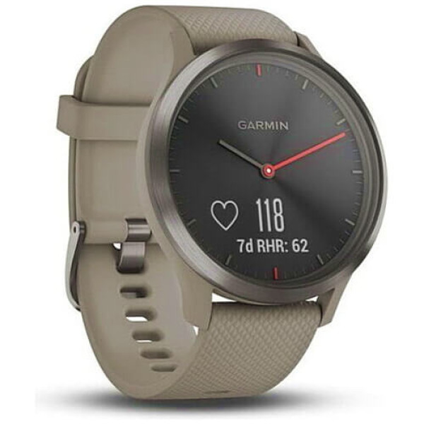 Смарт-часы Garmin Vivomove HR Sport Black with Sandstone Silicone Band One-size (010-01850-03) ГАРАНТИЯ 12 мес.