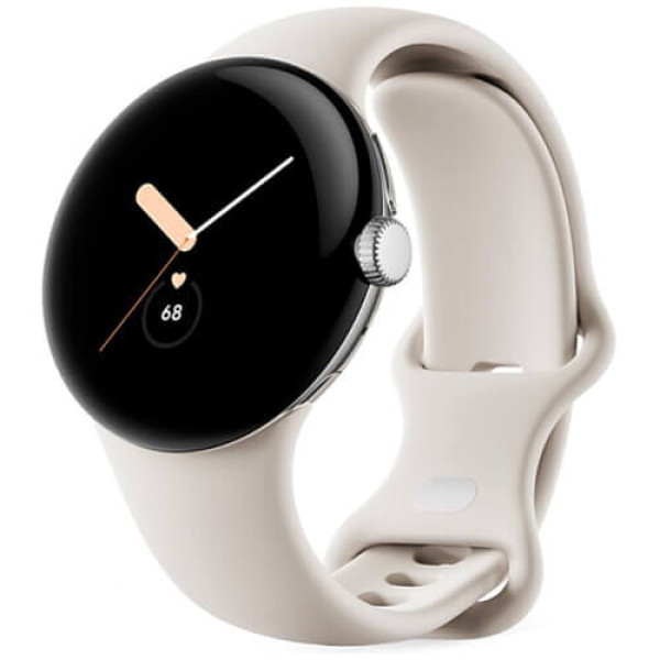 Смарт-часы Google Pixel Watch Polished Silver Case/Chalk Active Band ГАРАНТИЯ 12 мес.
