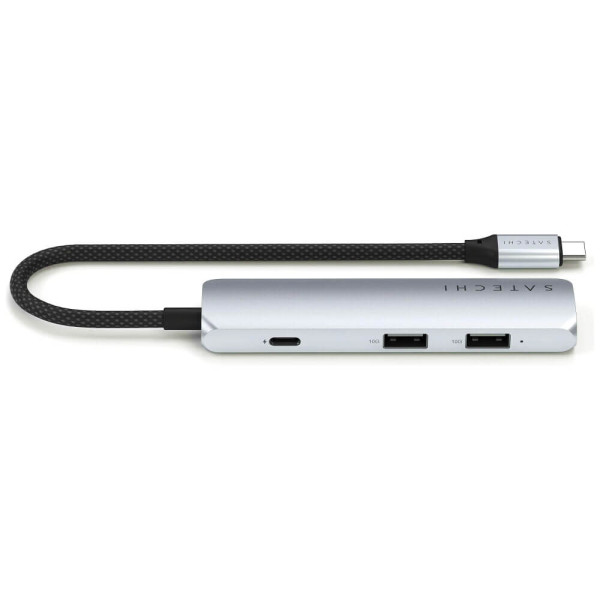 Хаб Satechi 4-in-1 USB-C Slim Multiport 4K Silver (ST-P4SS)