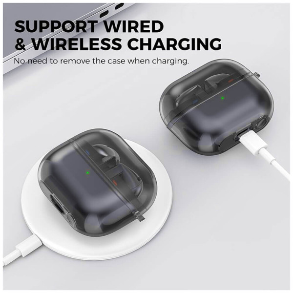 Чехол AhaStyle Transparent TPU Case for Samsung Galaxy Buds 3 FE/3/3 Pro Black (WG162-CBK-CH)