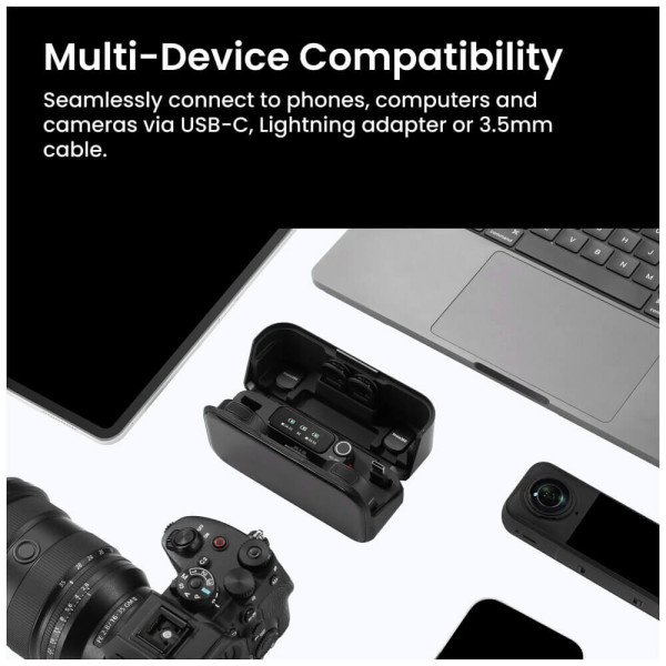 Микрофонная радиосистема Insta360 Mic Pro (2TX + 1RX)