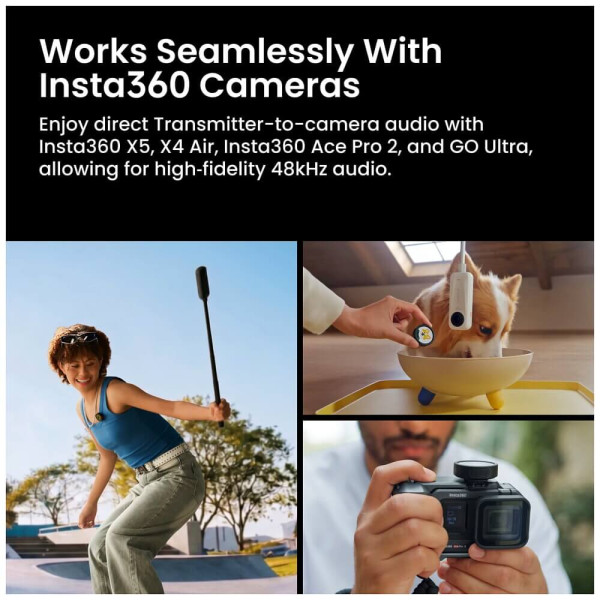 Микрофонная радиосистема Insta360 Mic Pro (2TX + 1RX)