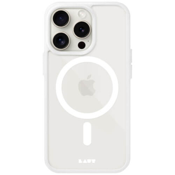 Чехол-накладка LAUT HUEX PROTECT for iPhone 15 Pro Max with MagSafe White (L_IP23D_HPT_W)