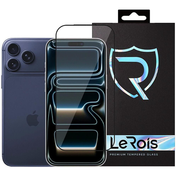 Защитное стекло LeRois for iPhone 17 Pro 3D (Black)