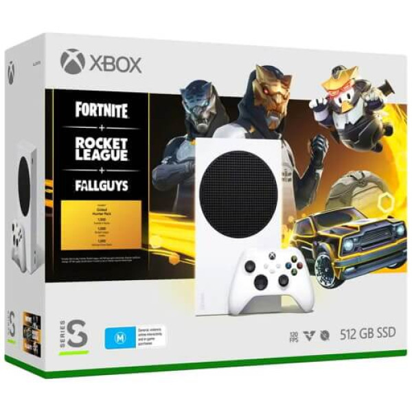 Стационарная игровая приставка Microsoft Xbox Series S 512 GB + Fortnite + Rocket League Bundle + FallGuys