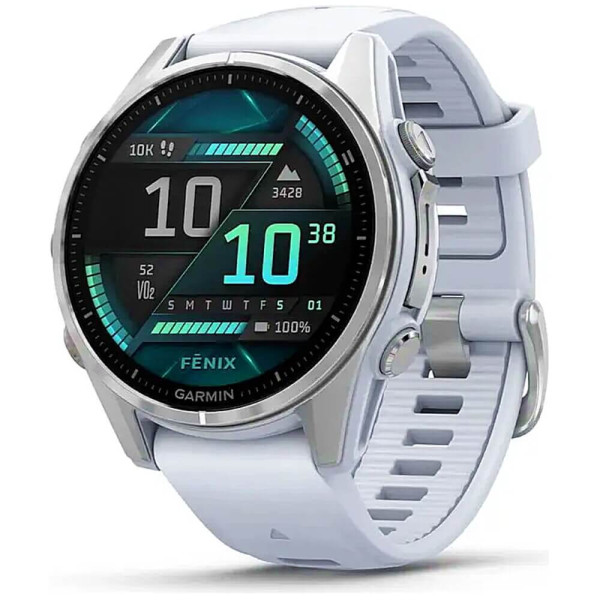 Смарт-часы Garmin Fenix 8 43mm AMOLED Silver with Whitestone Silicone Band (010-02903-00) ГАРАНТИЯ 3 мес.