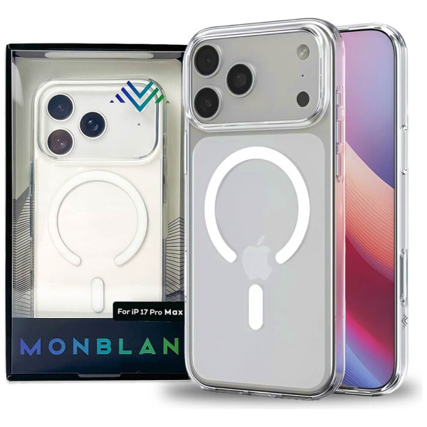 Чехол-накладка Monblan for iPhone 17 Pro Max Magnetic Crystal Series (Transparent)