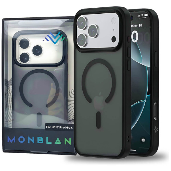 Чехол-накладка Monblan for iPhone 17 Pro Max Magnetic Matte Series (Black)