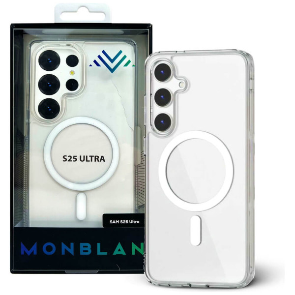 Чехол Monblan для Samsung S24 Ultra Magnetic Crystal Series (Transparent)
