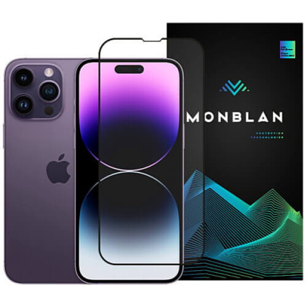 Защитное стекло Monblan for iPhone 15 Pro Max 2.5D Anti Peep 0.26mm (Black)