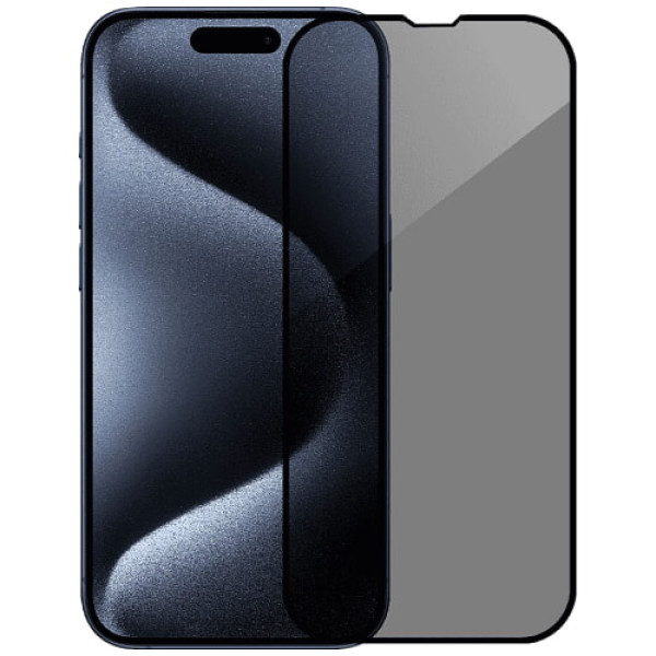 Защитное стекло Monblan for iPhone 15/14 Pro 2.5D Anti Peep 0.26mm (Black)