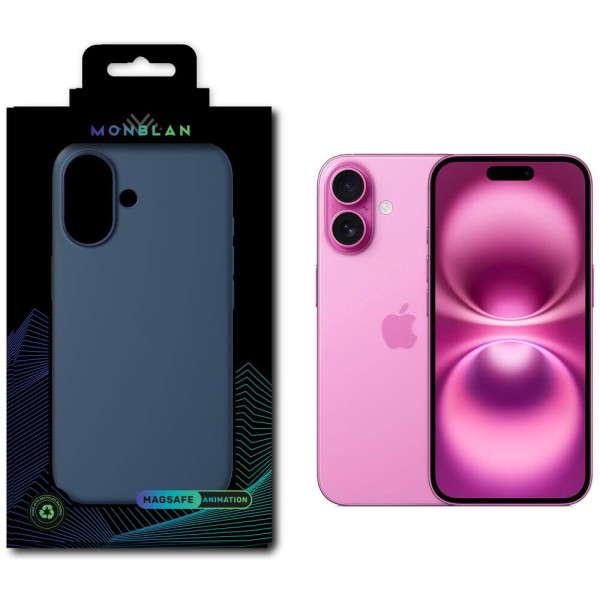 Чехол-накладка Monblan Magnetic Silicone MagSafe for iPhone 16 Plus Denim