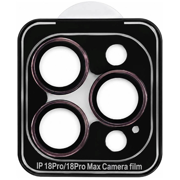 Защитное стекло Monblan для камеры iPhone 18 Pro/18 Pro Max Metal Ring Series (Dark Cherry)