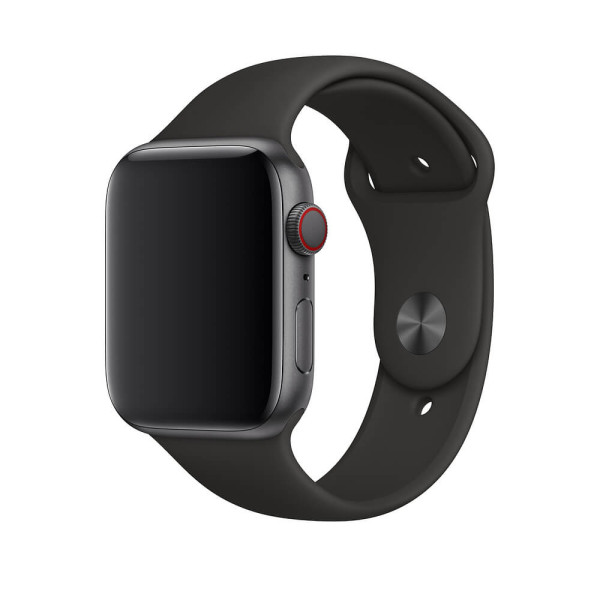 Ремешок Apple Watch 44/45/46/49mm Black Sport Band (MTPL2)