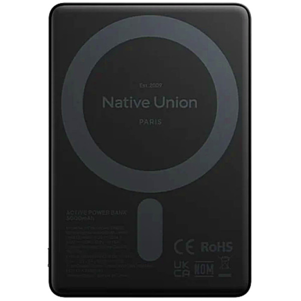 Дополнительный аккумулятор Native Union Active Magnetic Power Bank 5000mAh Black (ACTPB-5KMS-BLK)