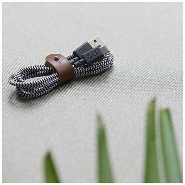 Кабель Native Union Belt Cable USB-A to USB-C Zebra (1.2 m) (BELT-AC-ZEB-NP)