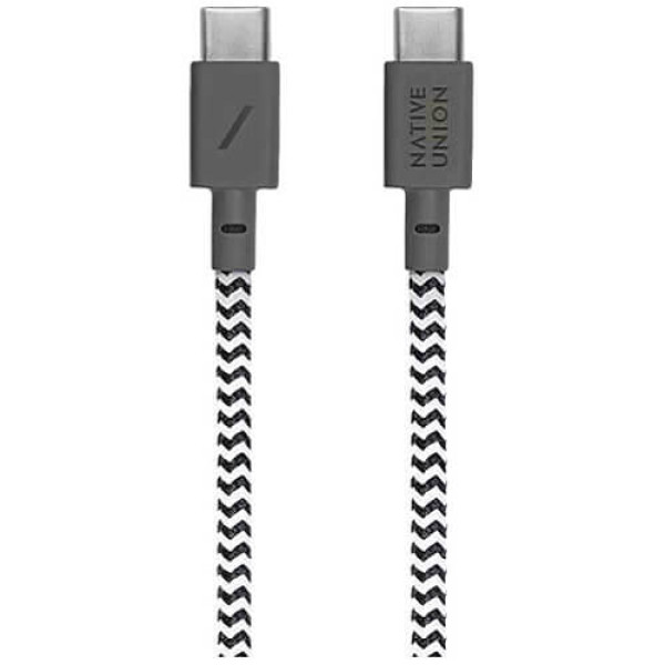 Кабель Native Union Belt Cable USB-C to USB-C Zebra (1.2 m) (BELT-C-ZEB-2-NP)