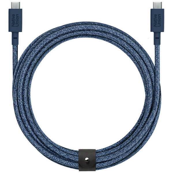 Кабель Native Union Belt XL Cable USB-C to USB-C Navy (3 m) (BELT-XL-C-NAV-3-NP)