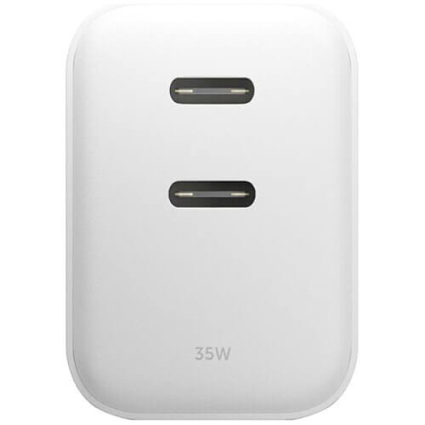 Сетевое зарядное устройство Native Union Fast GaN Charger PD 35W Dual USB-C Port White (FAST-PD35-WHT-EU)