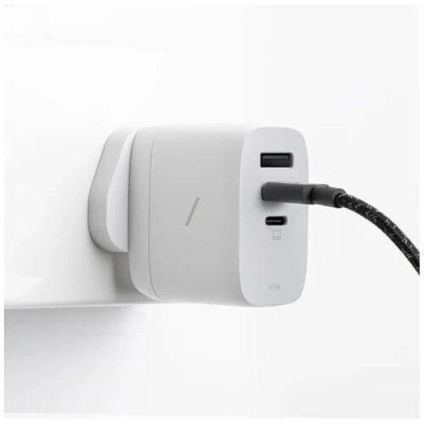 Сетевое зарядное устройство Native Union Fast GaN Charger PD 67W 3 Ports White (FAST-PD67-WHT-2CA)