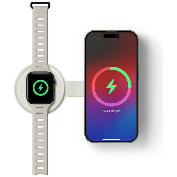 Беспроводное зарядное устройство Native Union Voyage 2-in-1 Qi2 Wireless Charger Sandstone (VOY-2IN1-WL-SAN)